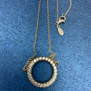 Pandora Silver Necklace with Sparkling Circle Pendant